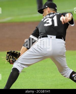 Pittsburgh, Usa. September 2020. Chicago White Sox Relief Pitcher Steve Cishek (31) wirft in der neunten Inning der 8-1 Sieg gegen die Pittsburgh Pirates am Mittwoch, 9. September 2020 in Pittsburgh. Foto von Archie Carpenter/UPI Kredit: UPI/Alamy Live News Stockfoto