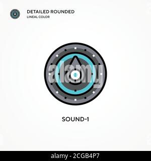 Sound-1 Vektorsymbol. Moderne Vektorgrafik Konzepte. Einfach zu bearbeiten und anzupassen. Stock Vektor