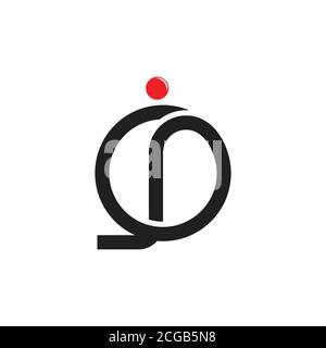 Abstrakter Buchstabe oj Kreis Linie Logo Vektor Stock Vektor