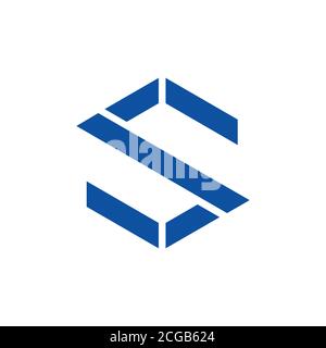 Buchstaben s geometrische Linie Logo Vektor Stock Vektor