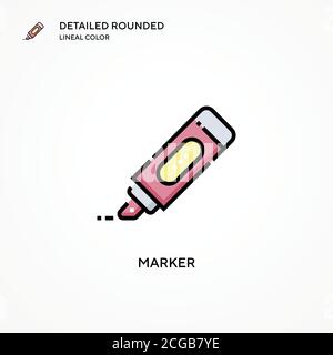 Symbol für Markierungsvektor. Moderne Vektorgrafik Konzepte. Einfach zu bearbeiten und anzupassen. Stock Vektor
