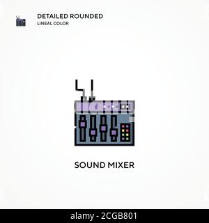 Vektorsymbol für Sound-Mixer. Moderne Vektorgrafik Konzepte. Einfach zu bearbeiten und anzupassen. Stock Vektor