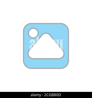 Mountain moon einfaches Dreieck negativen Raum Design Vektor Stock Vektor