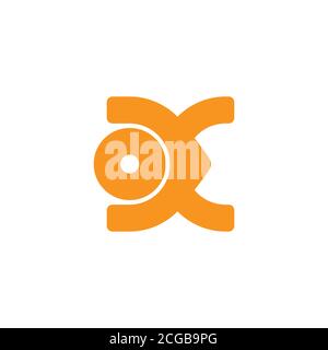 Abstrakter Buchstabe dc Einfache geometrische Linie eindeutiger Logovektor Stock Vektor