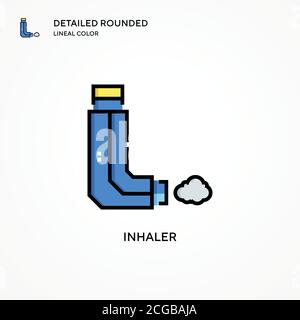 Vektorsymbol für Inhalator. Moderne Vektorgrafik Konzepte. Einfach zu bearbeiten und anzupassen. Stock Vektor