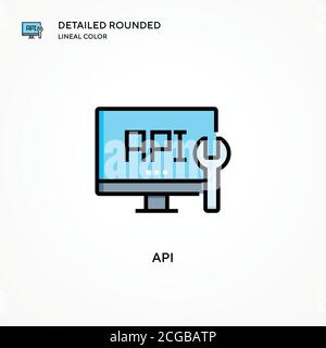 API-Vektorsymbol. Moderne Vektorgrafik Konzepte. Einfach zu bearbeiten und anzupassen. Stock Vektor