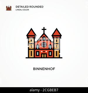 Vektor-Symbol Binnenhof. Moderne Vektorgrafik Konzepte. Einfach zu bearbeiten und anzupassen. Stock Vektor