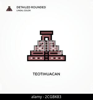 Teotihuacan Vektor-Symbol. Moderne Vektorgrafik Konzepte. Einfach zu bearbeiten und anzupassen. Stock Vektor