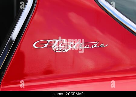 Bizzarrini GT Strada 5300 (1968), Fiskins-Messestand, Concours of Elegance 2020, Hampton Court Palace, London, Großbritannien, Europa Stockfoto