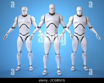 Roboter futuristisches Design Konzept 3d-Rendering Stockfoto