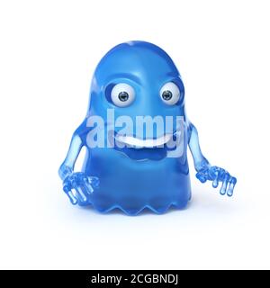 Blue Alien Monster 3d-Rendering Stockfoto