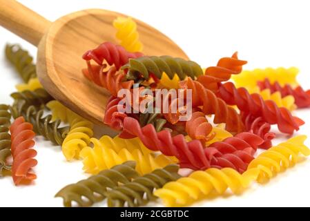 Bunte Pasta aus nächster Nähe Stockfoto