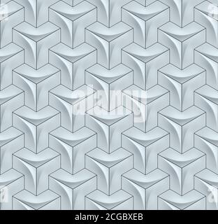 Nahtlose Wandpaneele 3d Hintergrund Stockfoto