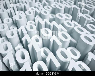 Binärcode abstrakter 3d-Hintergrund Stockfoto