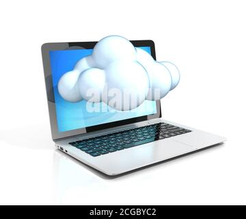 Abstraktes 3d-Konzept für Cloud Computing Stockfoto