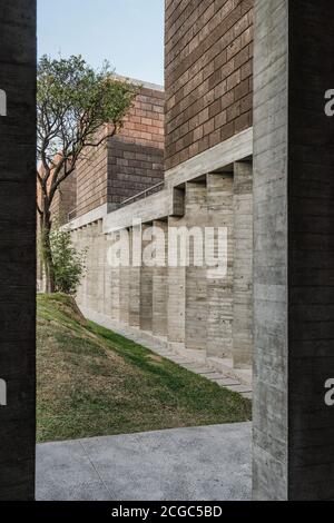 Los Chocolates Gemeinschaftszentrum, Col. La Carolina Cuernavaca Morelos, Mexiko. Das Gebäude wurde 2018 fertiggestellt. Stockfoto