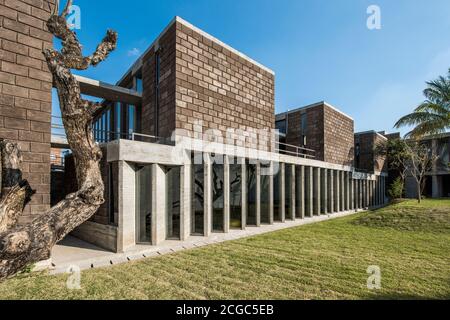 Los Chocolates Gemeinschaftszentrum, Col. La Carolina Cuernavaca Morelos, Mexiko. Das Gebäude wurde 2018 fertiggestellt. Stockfoto