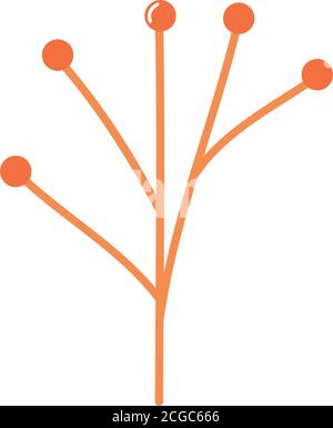 Herbstpflanzen-Ikone auf weißem Hintergrund, flacher Stil, Vektorgrafik Stock Vektor