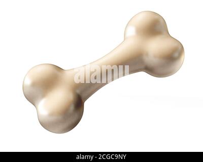 3D-Rendering von Cartoon Dog Bone Stockfoto