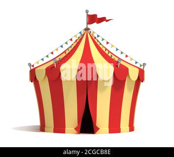 zirkuszelt 3d-Illustration Stockfoto