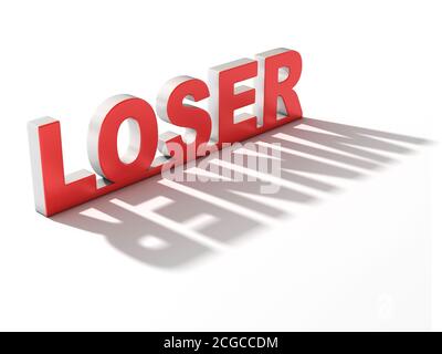 Verlierer oder Sieger 3d Konzept Stockfoto