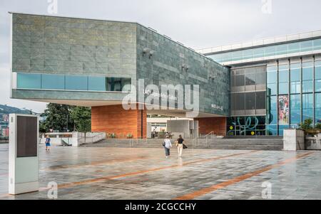 Lugano Schweiz , 1. Juli 2020 : Außenansicht des LAC Lugano Arte e Cultura Gebäude ein Kulturzentrum in Lugano Tessin Schweiz Stockfoto