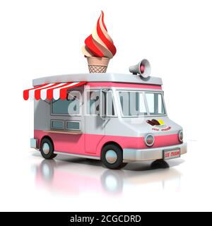 Eiswagen 3d-Illustration Stockfoto