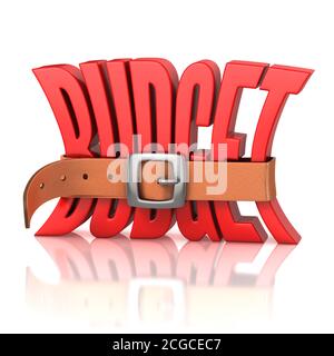 Haushaltsrezession, Defizit 3d-Rendering Stockfoto
