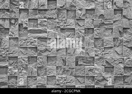 Graue Steinwand Textur, Gipspixel Fliesen für die Innenarchitektur Stockfoto