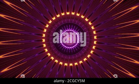 Animierter spektraler proportionaler Neongang 4k uhd 3d-Illustration Hintergrund Stockfoto