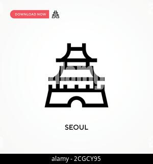 Einfaches Vektorsymbol Seoul. Moderne, einfache flache Vektor-Illustration für Website oder mobile App Stock Vektor