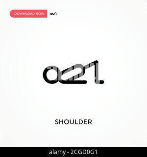 Einfaches Vektorsymbol Schulter. Moderne, einfache flache Vektor-Illustration für Website oder mobile App Stock Vektor