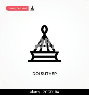 Doi suthep einfaches Vektor-Symbol. Moderne, einfache flache Vektor-Illustration für Website oder mobile App Stock Vektor