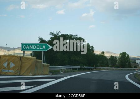 A 16 - Autostrada Napoli - Bari - Autobahn, Italien - Ausfahrt Candela Stockfoto