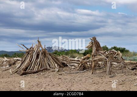 Blick auf einen Strand in spanien Stockfoto