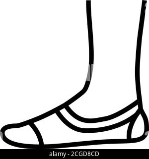 Unsichtbare Sockellinie Symbol Vektor isolierte Illustration Stock Vektor