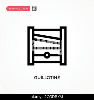 Einfaches Vektorsymbol für die Guillotine. Moderne, einfache flache Vektor-Illustration für Website oder mobile App Stock Vektor