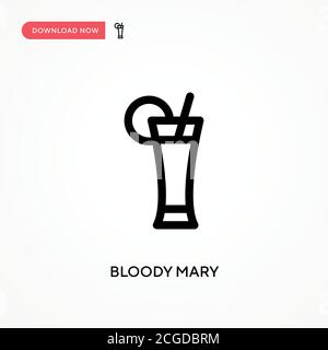 Bloody mary einfaches Vektor-Symbol. Moderne, einfache flache Vektor-Illustration für Website oder mobile App Stock Vektor