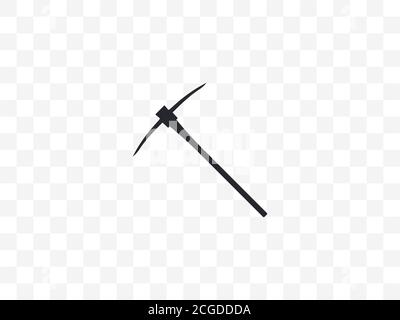 Spitzhacke, Werkzeug, Gerätesymbol. Vektor-Illustration, flaches Design. Stock Vektor