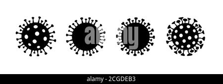 Symbole für den Ausbruch des Coronavirus setzen COVID-2019. Pandemie, Medizin, Gesundheitswesen, Stop Coronavirus Konzept. Corona Virus 2019-nCoV. Vektorgrafik Stock Vektor