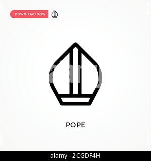 Einfaches Vektor-Symbol des Papstes. Moderne, einfache flache Vektor-Illustration für Website oder mobile App Stock Vektor