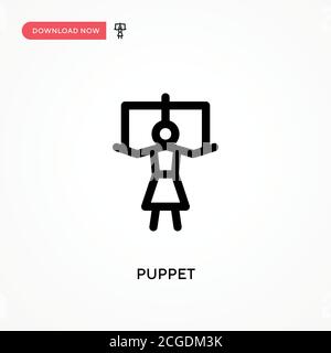 Einfaches Vektorsymbol für Marionette. Moderne, einfache flache Vektor-Illustration für Website oder mobile App Stock Vektor