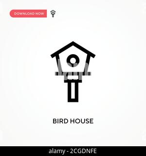 Vogelhaus einfaches Vektor-Symbol. Moderne, einfache flache Vektor-Illustration für Website oder mobile App Stock Vektor
