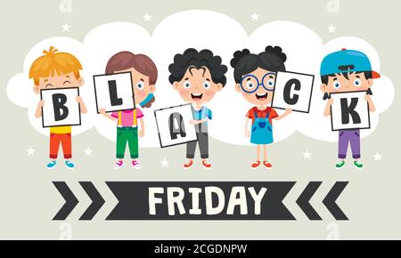 Black Friday Sale Inschrift Design-Vorlage Stock Vektor