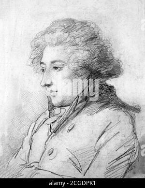 Thomas Rowlandson (1757-1827), Portrait des englischen Künstlers von John Raphael Smith Stockfoto