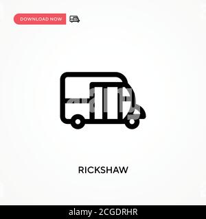 Einfaches Vektorsymbol Rikscha. Moderne, einfache flache Vektor-Illustration für Website oder mobile App Stock Vektor