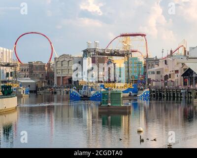 Allgemeiner Blick auf den Universal Studios Florida Themenpark Stockfoto