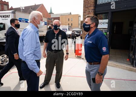 HARRISBURG, PA, USA - 07. September 2020 - demokratischer US-Präsidentschaftskandidat Joe Biden bei einer virtuellen Veranstaltung des AFL-CIO Labor Day in Harrisburg, Pennsylvania Stockfoto