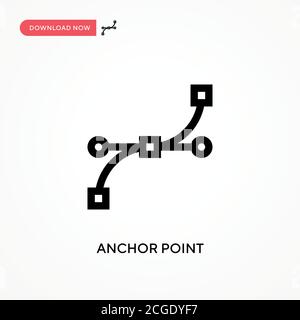 Ankerpunkt einfaches Vektorsymbol. Moderne, einfache flache Vektor-Illustration für Website oder mobile App Stock Vektor