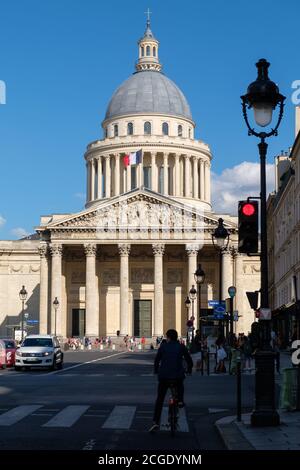 PARIS, FRANKREICH - AUGUST 1,2017 : das Pantheon, ein Wahrzeichen von Paris und die Begräbnisstätte vieler berühmter franzosen Stockfoto